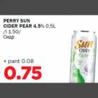 PERRY SUN CIDER PEAR 4,5% 0,5L