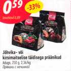 Jõhvika- või
kirsimaitselise täidisega präänikud
