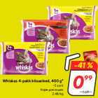 Whiskas 4-pakk kiisueined, 400 g*
• 5 sorti