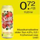 Alkohol - Maasikamaitseline siider Sun