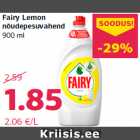Fairy Lemon
nõudepesuvahend
900 ml