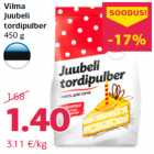 Allahindlus - Vilma
Juubeli
tordipulber
450 g