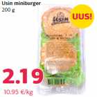 Allahindlus - Usin miniburger
200 g