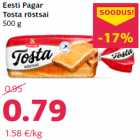Allahindlus - Eesti Pagar
Tosta röstsai
500 g