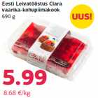 Eesti Leivatööstus Clara
vaarika-kohupiimakook
690 g