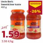 Uncle Ben’s
Sweet&Sour kaste
400 g