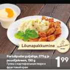 Гуляш с картофельным пюре и
фруктовый крем