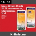 Allahindlus - Lumene BB kreem 01 või 02 SPF 20, vananemisvastane, valgustpeegeldav,