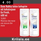 Dove Nahka toitev kehapiim või kehalosjoon Go Fresh,