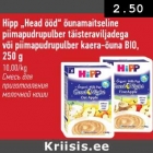 Allahindlus - Hipp "Head ööd" õunamaitseline piimapudrupulber täisteviljadega või piimapudrupulber kaera-õuna BIO, 