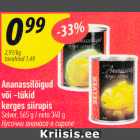 Магазин:Selver,Скидка:Кусочки ананаса в сироп