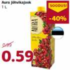 Aura jõhvikajook
1 L