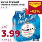 Allahindlus - Värska Originaal
looduslik mineraalvesi