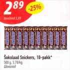 Allahindlus - Šokolaad Snickers, 10-pakk* 500 g