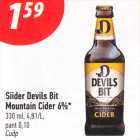 Siider Devils Bit
Mountain Cider 6%*