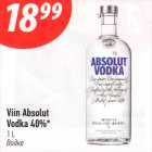 Allahindlus - Viin Absolut
Vodka 40%*
1 L