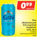 Allahindlus - Muu
alkohoolne jook
G:N Long Drink
Grapefruit

