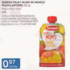 Allahindlus - SEMPER FRUKT MUMS 6K MANGO PUUVILJAPÜREE 110  g