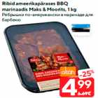 Allahindlus - Ribid ameerikapärases BBQ
marinaadis Maks & Moorits, 1 kg
