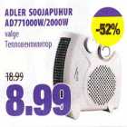 ADLER SOOJАPUHUR АD771000W/2000W valge