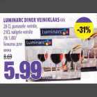 Allahindlus - LUMINARC DINER VEINIKLAAS 6tk 28 CL punasele veinile,21 CL valgele veinile 