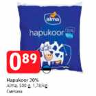 Allahindlus - Hapukoor 20%