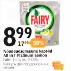 Nõudepesumasina kapslid All in 1 Platinum Lemon