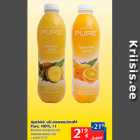 Apelsini- või ananassimahl Pure, 100%, 1 l