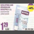 Allahindlus - Nivea Hydra Care hügieeniline huulepulk