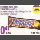 Allahindlus - Snickers More Nuts piimašokolaad 