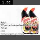 Allahindlus - Harpic WC-poti puhastuswahend Max või Citrus 750 ml