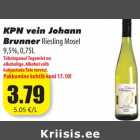 KPN vein Johann
BrunnerRiesling Mosel
9,5%, 0,75L