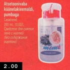 Atsetoonivaba
küünelakieemaldi,
pumbaga