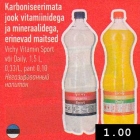 Allahindlus - Karboniseerimata
jook vitamiinidega
ja mineraalidega,
erinevad maitsed