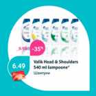 Allahindlus - Valik Head & Shoulders 540 ml šampoone*