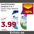 Allahindlus - Head&Shoulders
šampoon 2 in 1