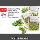 Beebispinat, 100 g; Rukola, 100 g; Salatisegu, 100 g