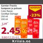 Allahindlus - Garnier Fructis
šampoon ja palsam