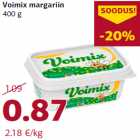 Allahindlus - Voimix margariin
400 g