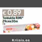 Allahindlus - Toidukile RIMI*
29cmx30m
1 tk