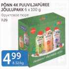 PÕNN 4K PUUVILJAPÜREE JÕULUPAKK
