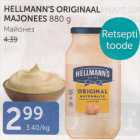 HELLMANN´S ORIGINAAL MAJONEES 880 G