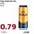 Saku Kuld hele õlu 5,2% 0,5 L