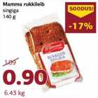 Магазин:Comarket,Скидка:Ржаной хлеб с ветчиной Mamma 140 г