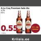 A.Le Coq Premium hele õlu 4,7%  0,5 L