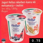 Allahindlus - Jogurt Hellus rabarberi-kaera või
metsamarja + inuliini