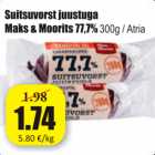 Копченая колбаса с сыром Maks & Moorits 77,7%
