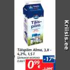 Täispiim Alma, 3,8 -
4,2%, 1,5 l
