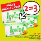 Allahindlus - Niisked salvrätid Loving Touch, 72 tk
