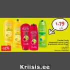 Garnier Fructis
šampoonid, 250 ml /7.16/l
ja palsamid, 200 ml /8.95/l
